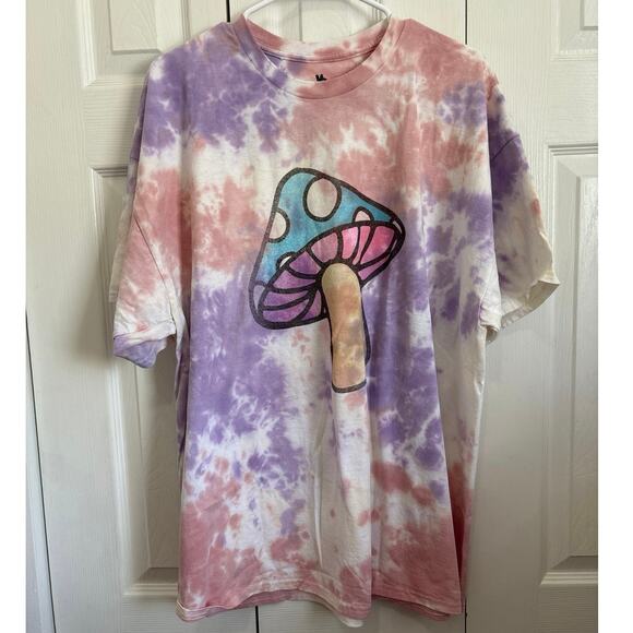 Junk Food NWT Tie Dye Mushroom Psychedelic 100% Cotton Graphic Tee XL - Picture 1 of 5